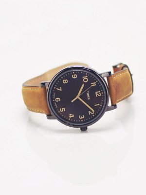 Men's Leather Strap Watch